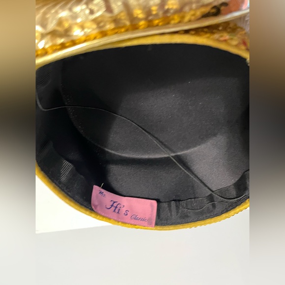 Mr Hi’s Vintage Elegant  Metallic Gold Women's Hat - Picture 8 of 11